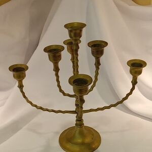Vintage Brass Candlabra Candle Holder